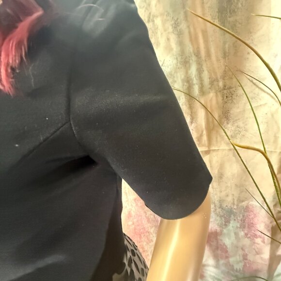 📌Cynthia Steffe Mix of Materials Laser-Cut Faux Leather Mini Dress - Picture 4 of 15